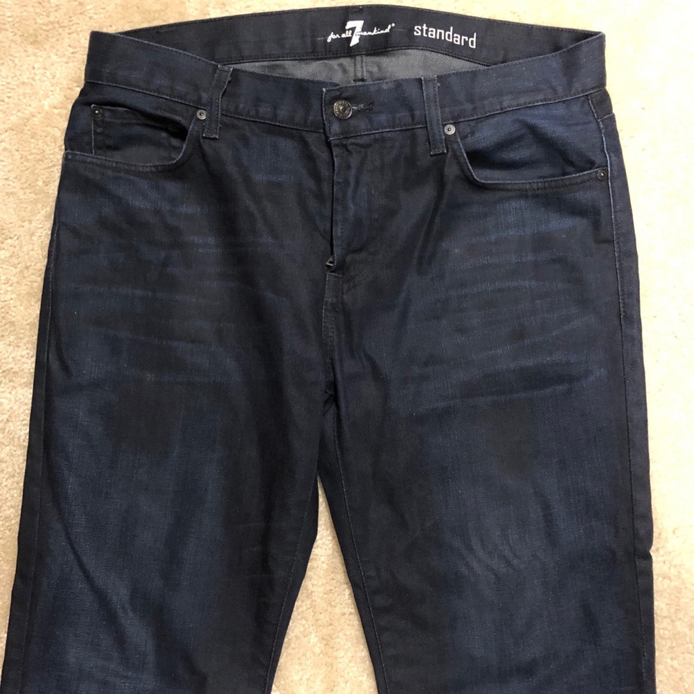 7 For All Mankind Standard dark wash jeans
